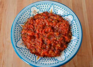 Recette Salade Marocaine de Taktouka (Tomates et Poivrons)