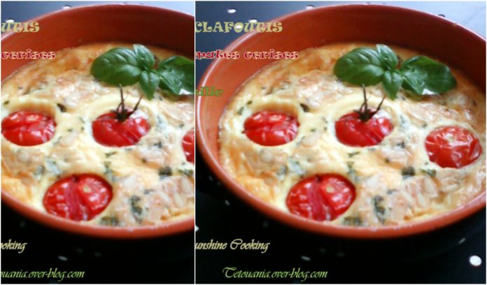 Recette Clafoutis de Tomates Cerises Au Basilic et Mozarella